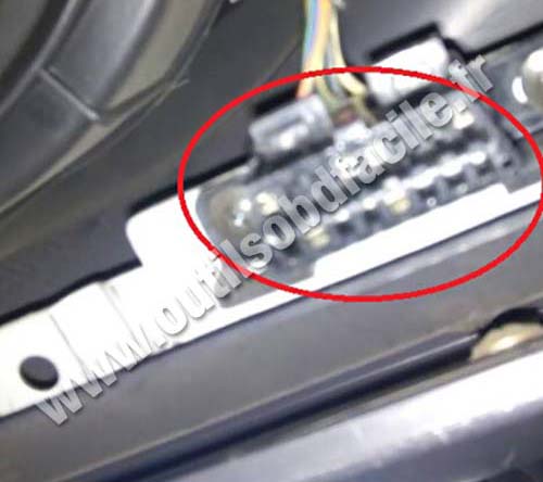 Chevrolet Matiz OBD socket