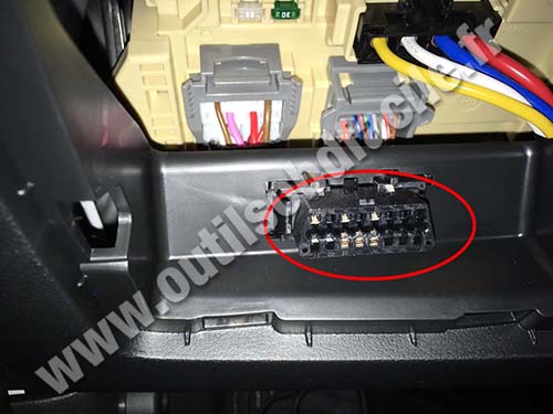 Hyundai Kona - OBD II socket