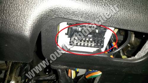 Hyundai Sonata OBD port