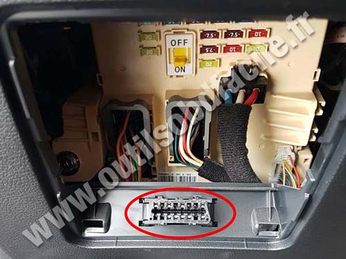 Kia Cerato - OBD II socket