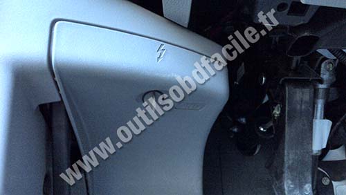 Mercedes Sprinter cover located under the steering wheel