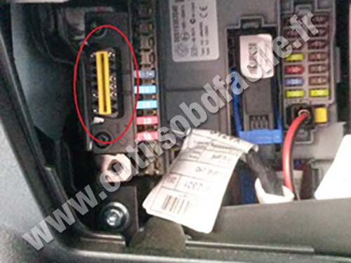 Opel Combo C OBD socket