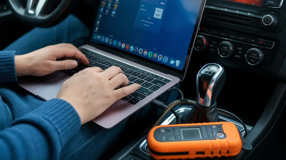 OBD2-Gerät über USB angeschlossen