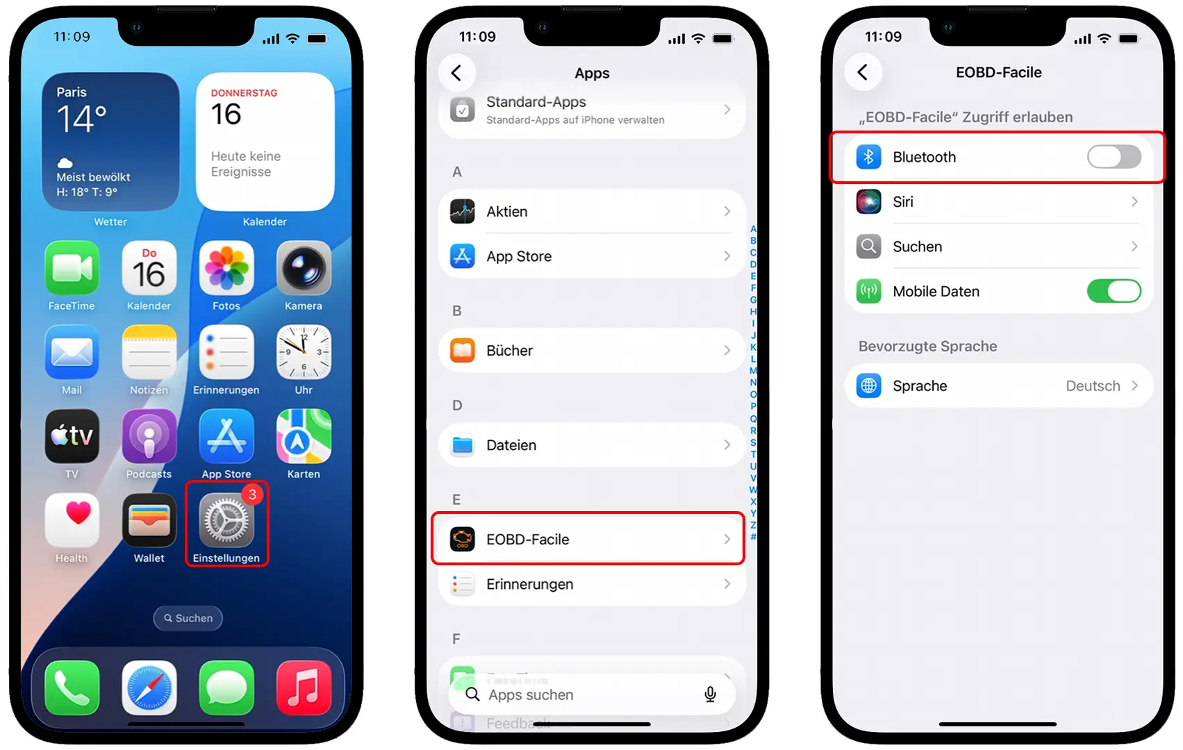 Die Reaktivierung der Bluetooth-Erlaubnis auf dem iPhone