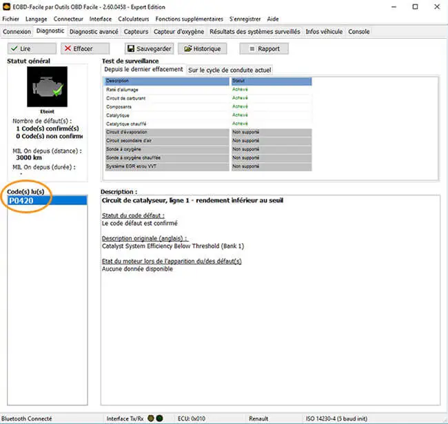 Fehlercode Katalysator