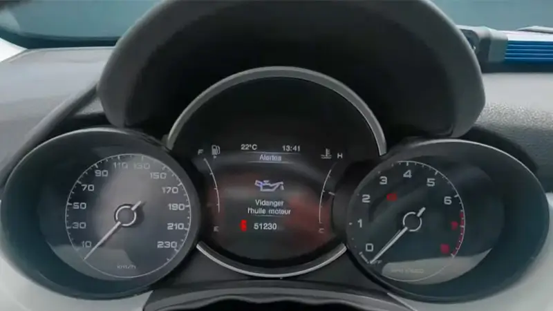 Meldung Motoröl wechseln Fiat