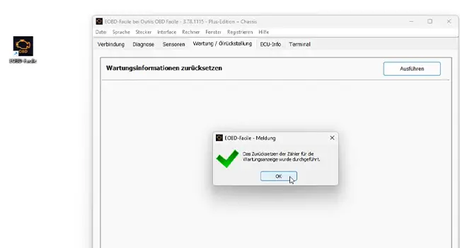 Ölwechselanzeige Fiat löschen